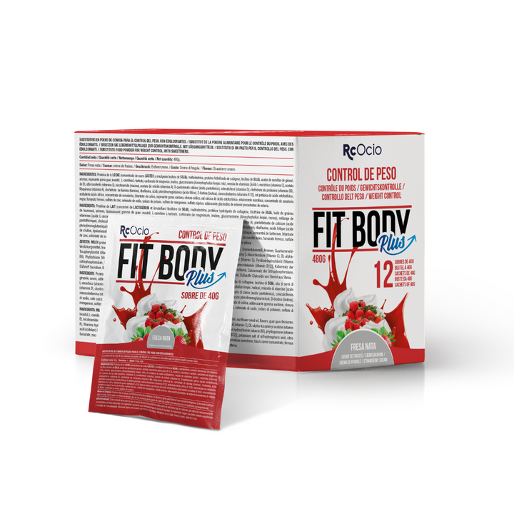 CAJA 12 SOBRES FIT BODY 480 gr | Batido sustitutivo de comida con proteina y Colágeno