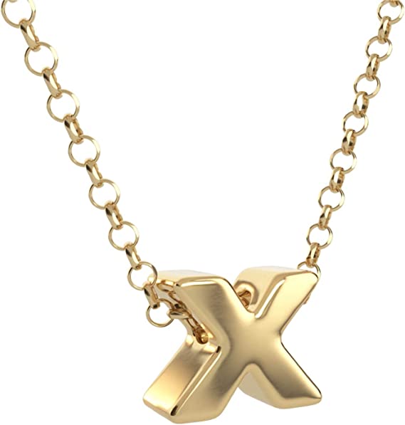 COLGANTE INICIALES CHAPADO EN ORO DE 24K
