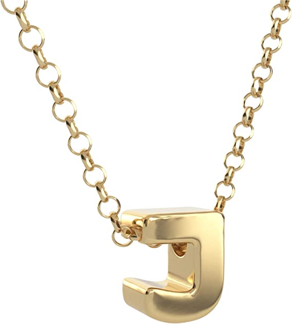 COLGANTE INICIALES CHAPADO EN ORO DE 24K