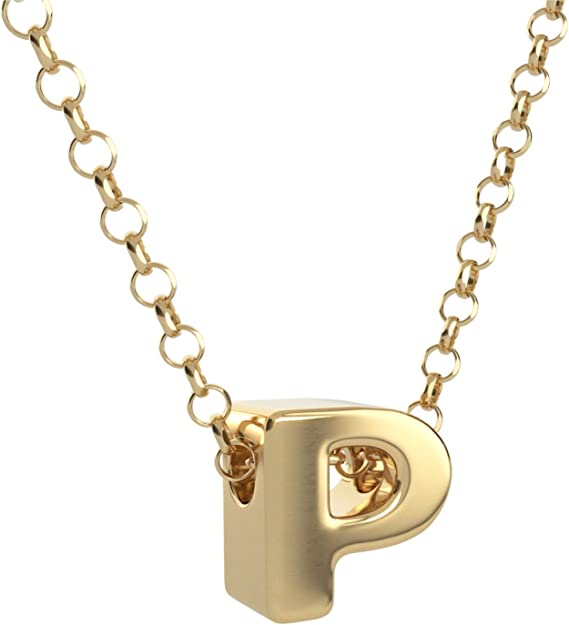 COLGANTE INICIALES CHAPADO EN ORO DE 24K