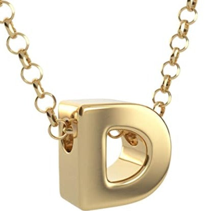 COLGANTE INICIALES CHAPADO EN ORO DE 24K