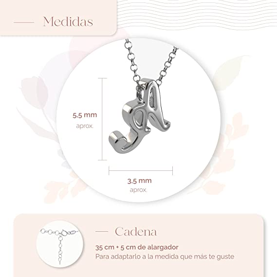 COLGANTE INICIALES EN PLATA DE LEY 925 CERTIFICADA