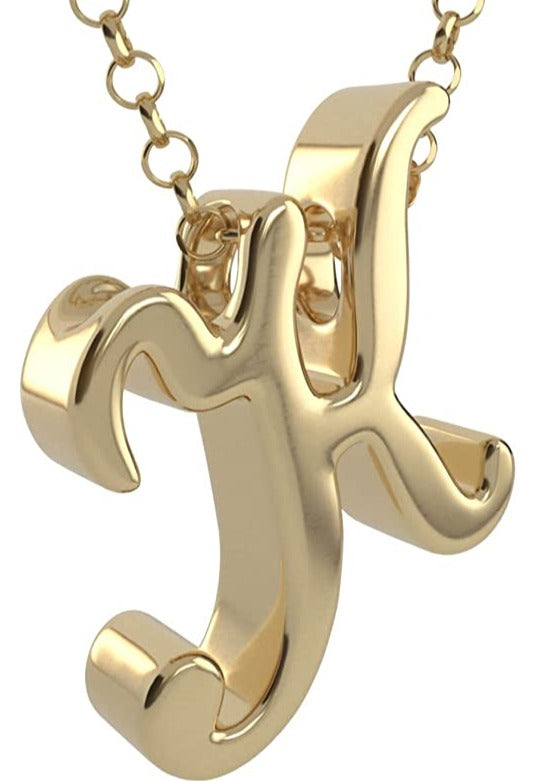 COLGANTE INICIALES CHAPADO EN ORO DE 24K