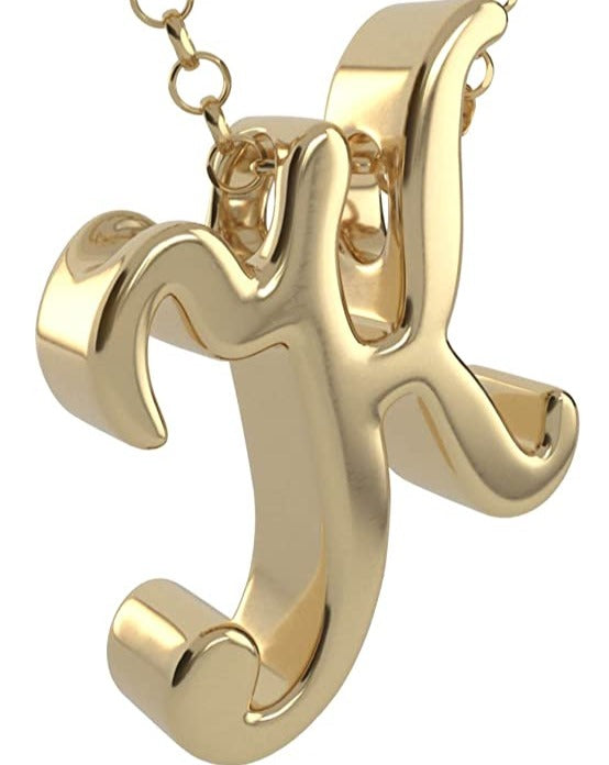 COLGANTE INICIALES CHAPADO EN ORO DE 24K