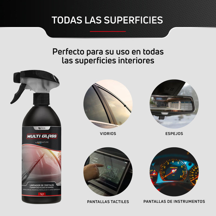Limpiador de Cristales para Coche 3 en 1 (Multi Glass)