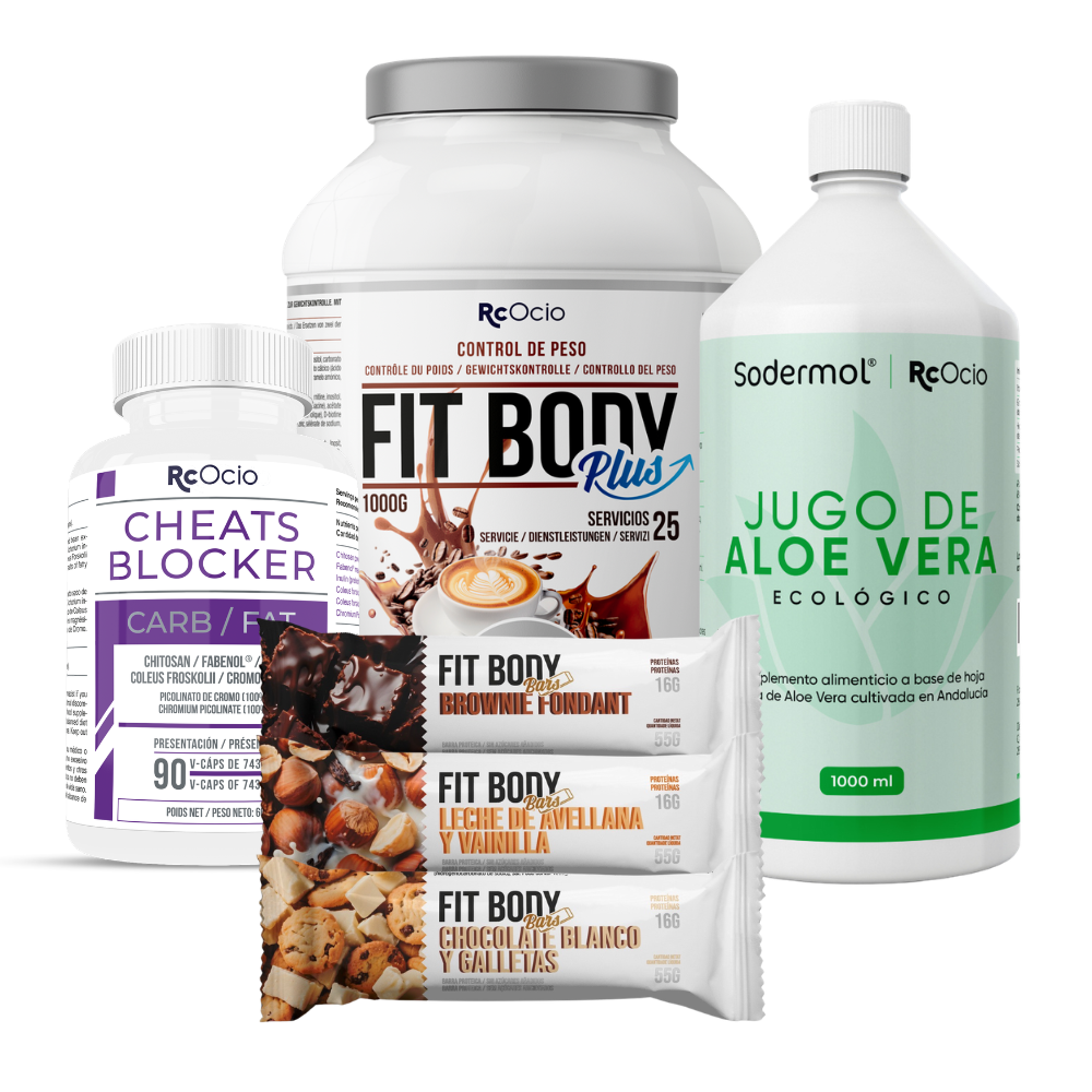 PACK Completo Adelgazamiento con 3 barritas FitBody Bars