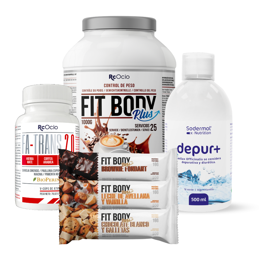 PACK Completo Adelgazamiento con 3 barritas FitBody Bars