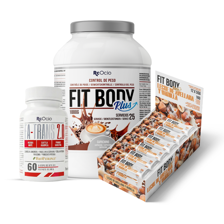 Pack FITBODY con caja de 12 barritas