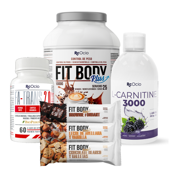 PACK Completo Adelgazamiento con 3 barritas FitBody Bars
