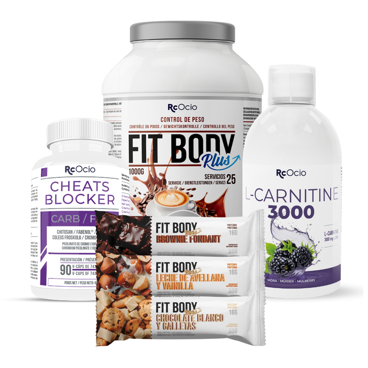 PACK Completo Adelgazamiento con 3 barritas FitBody Bars