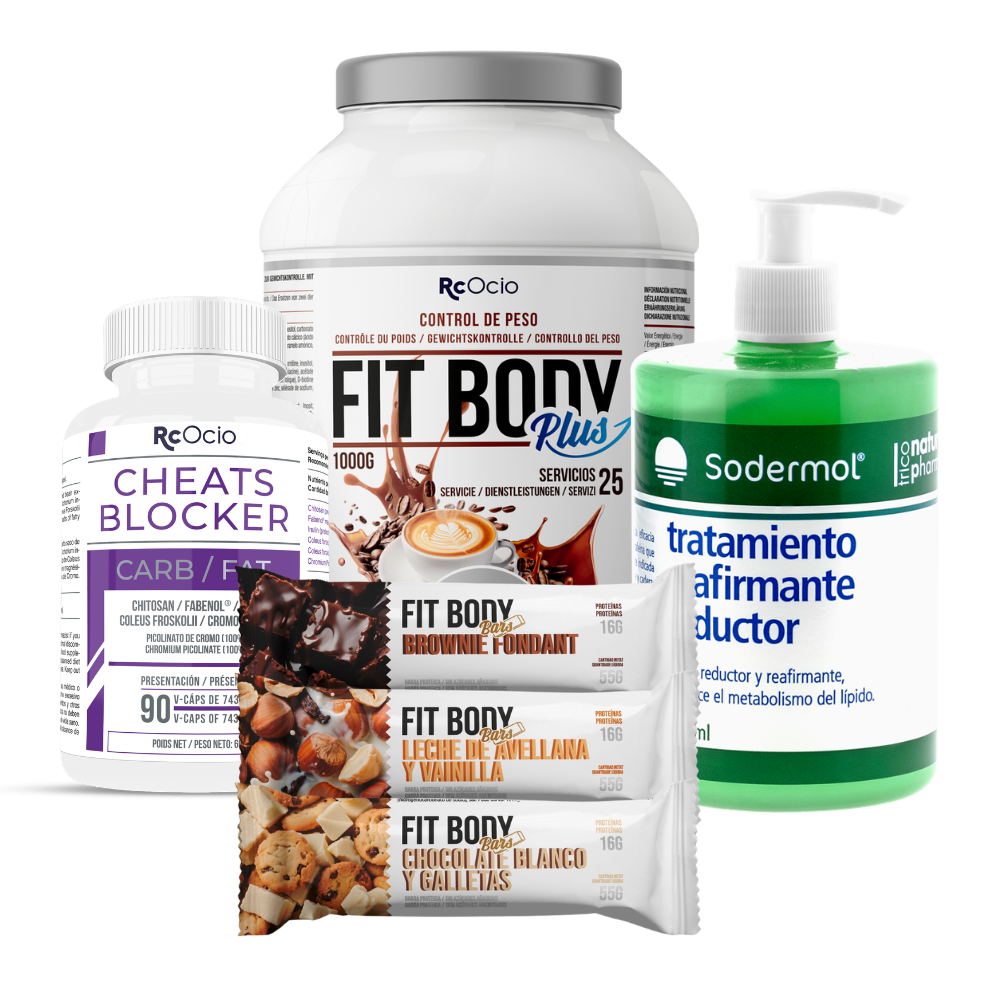 PACK Completo Adelgazamiento con 3 barritas FitBody Bars