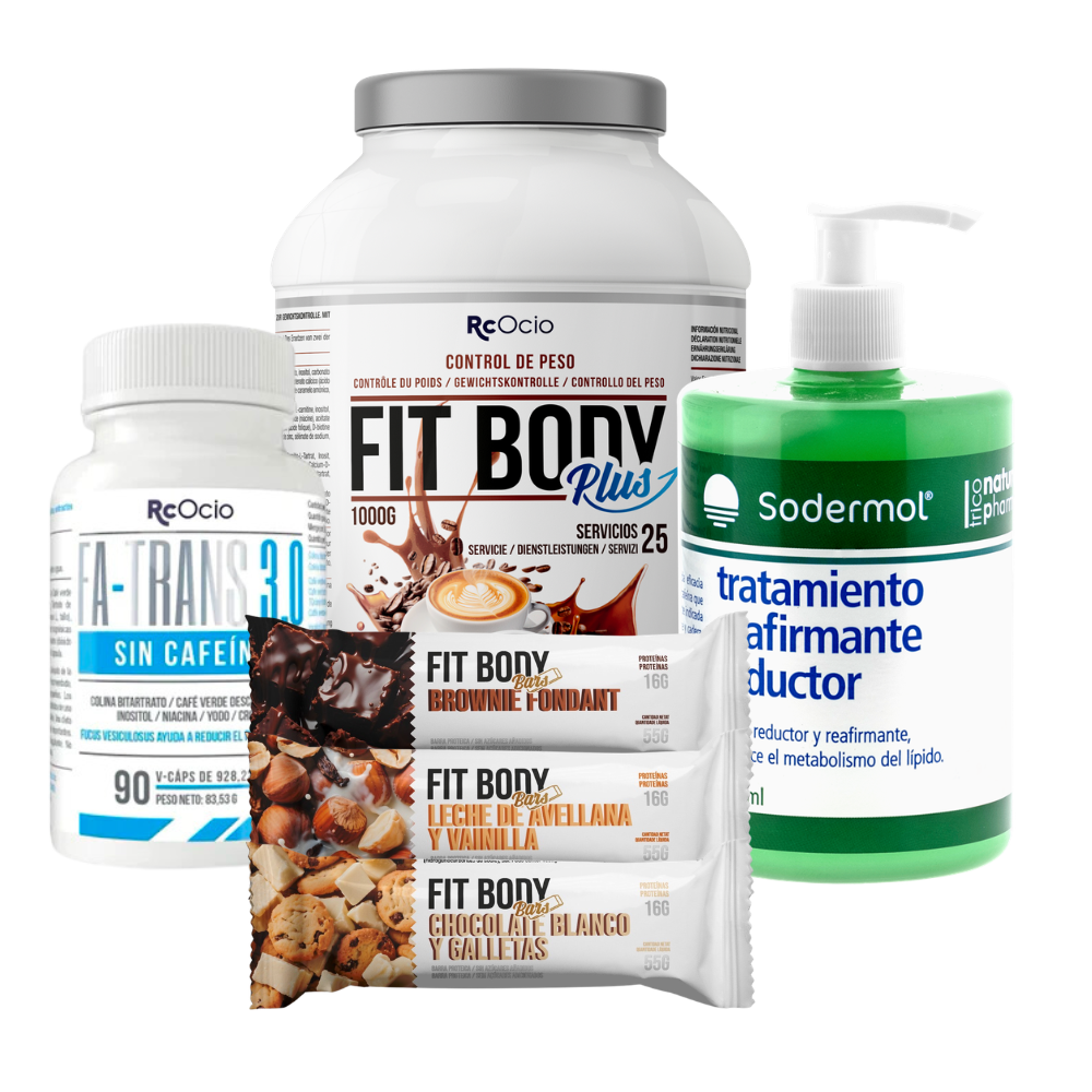 PACK Completo Adelgazamiento con 3 barritas FitBody Bars
