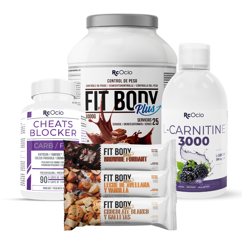 PACK Completo Adelgazamiento con 3 barritas FitBody Bars