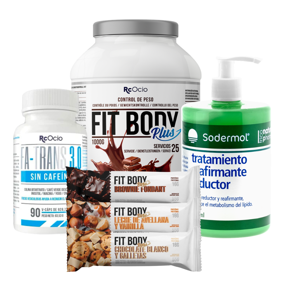 PACK Completo Adelgazamiento con 3 barritas FitBody Bars