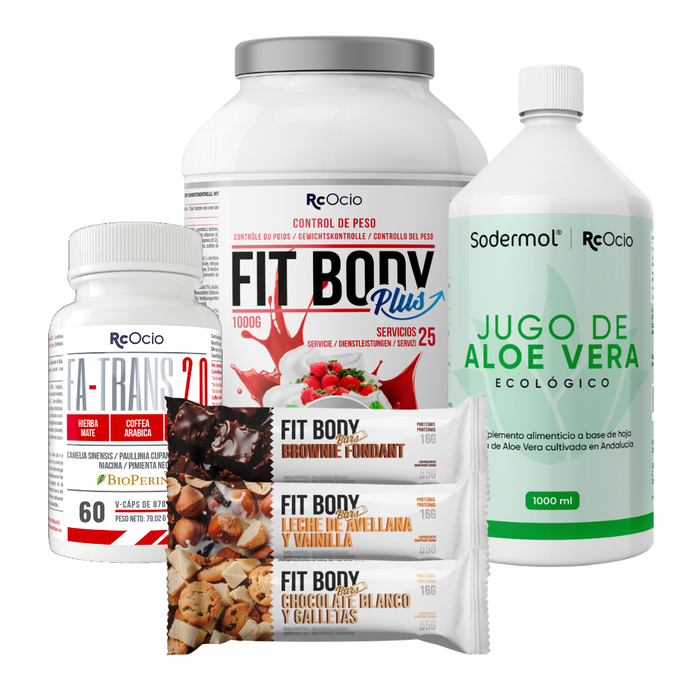 PACK Completo Adelgazamiento con 3 barritas FitBody Bars
