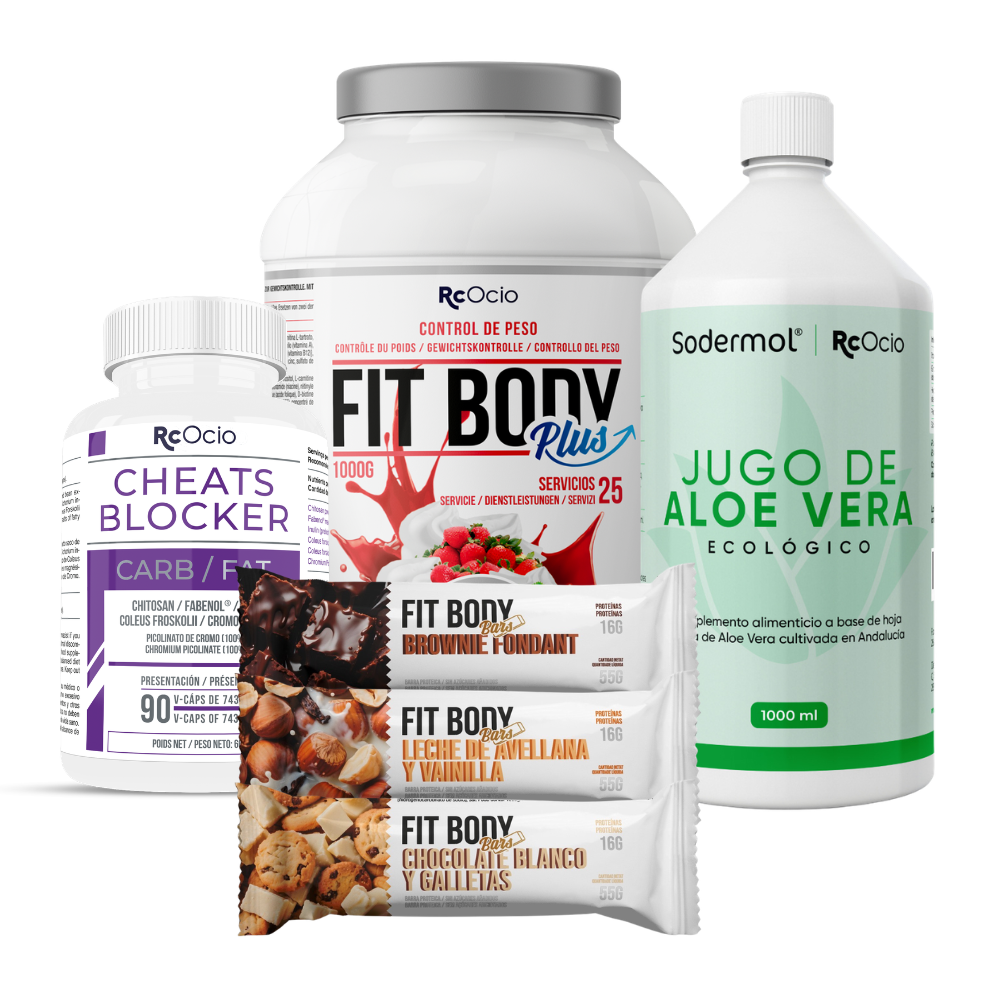 PACK Completo Adelgazamiento con 3 barritas FitBody Bars