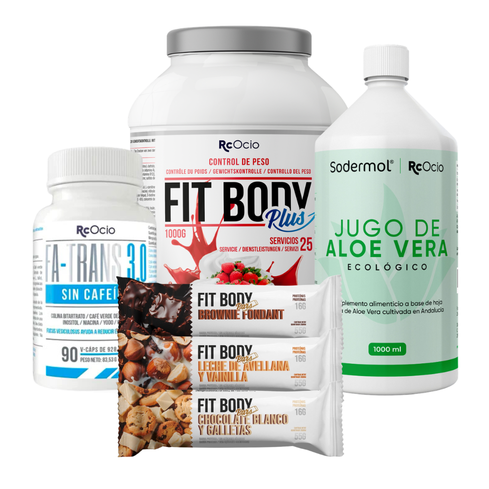 PACK Completo Adelgazamiento con 3 barritas FitBody Bars