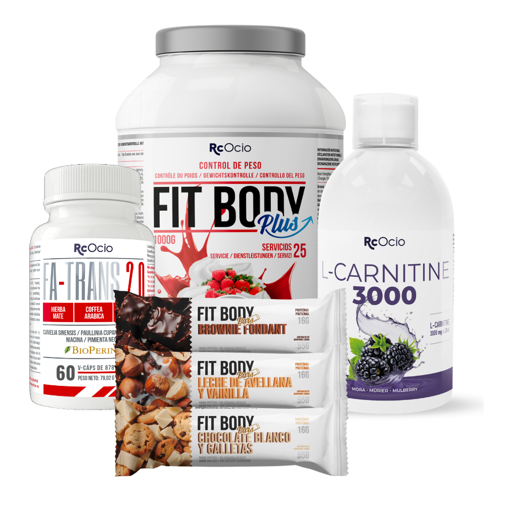 PACK Completo Adelgazamiento con 3 barritas FitBody Bars