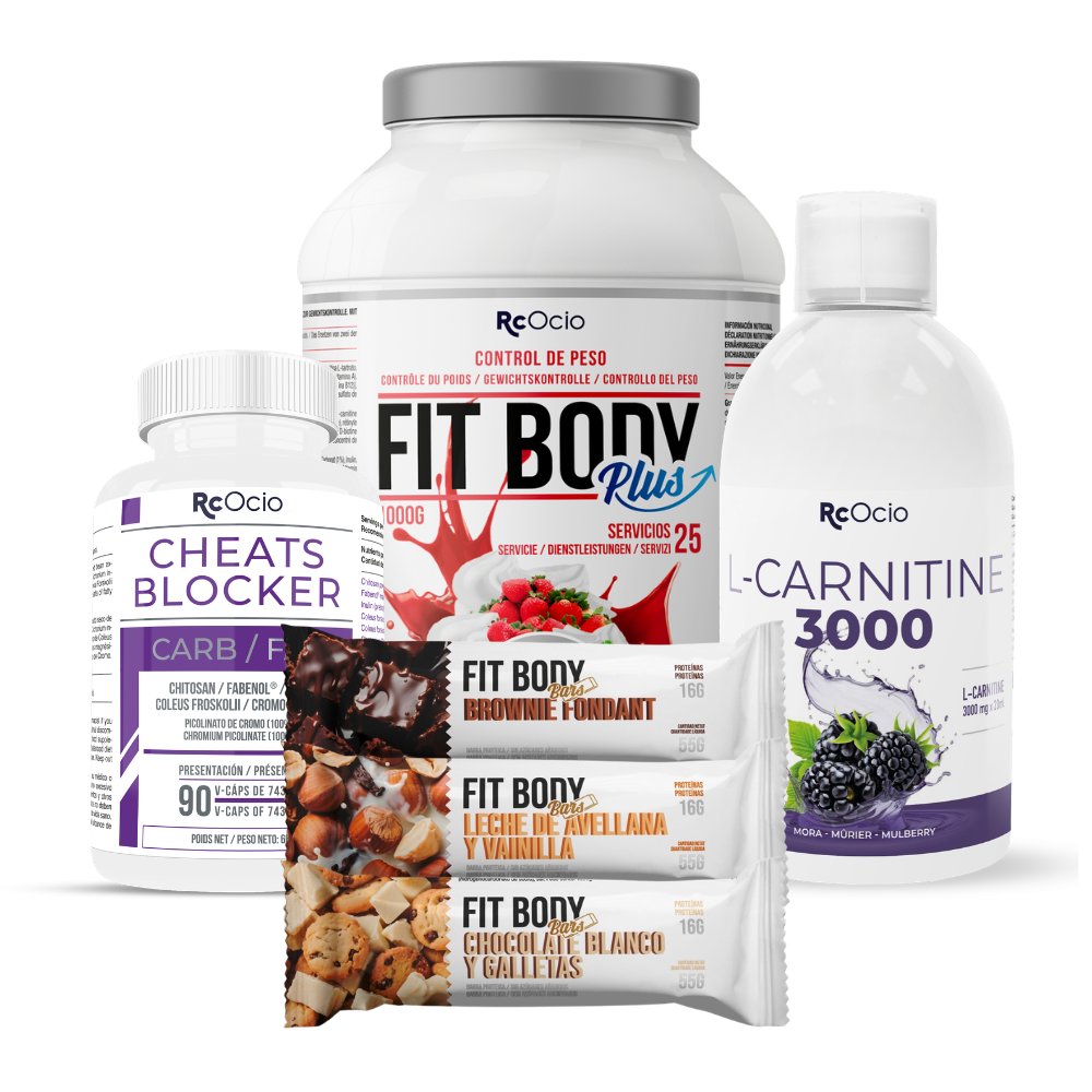 PACK Completo Adelgazamiento con 3 barritas FitBody Bars