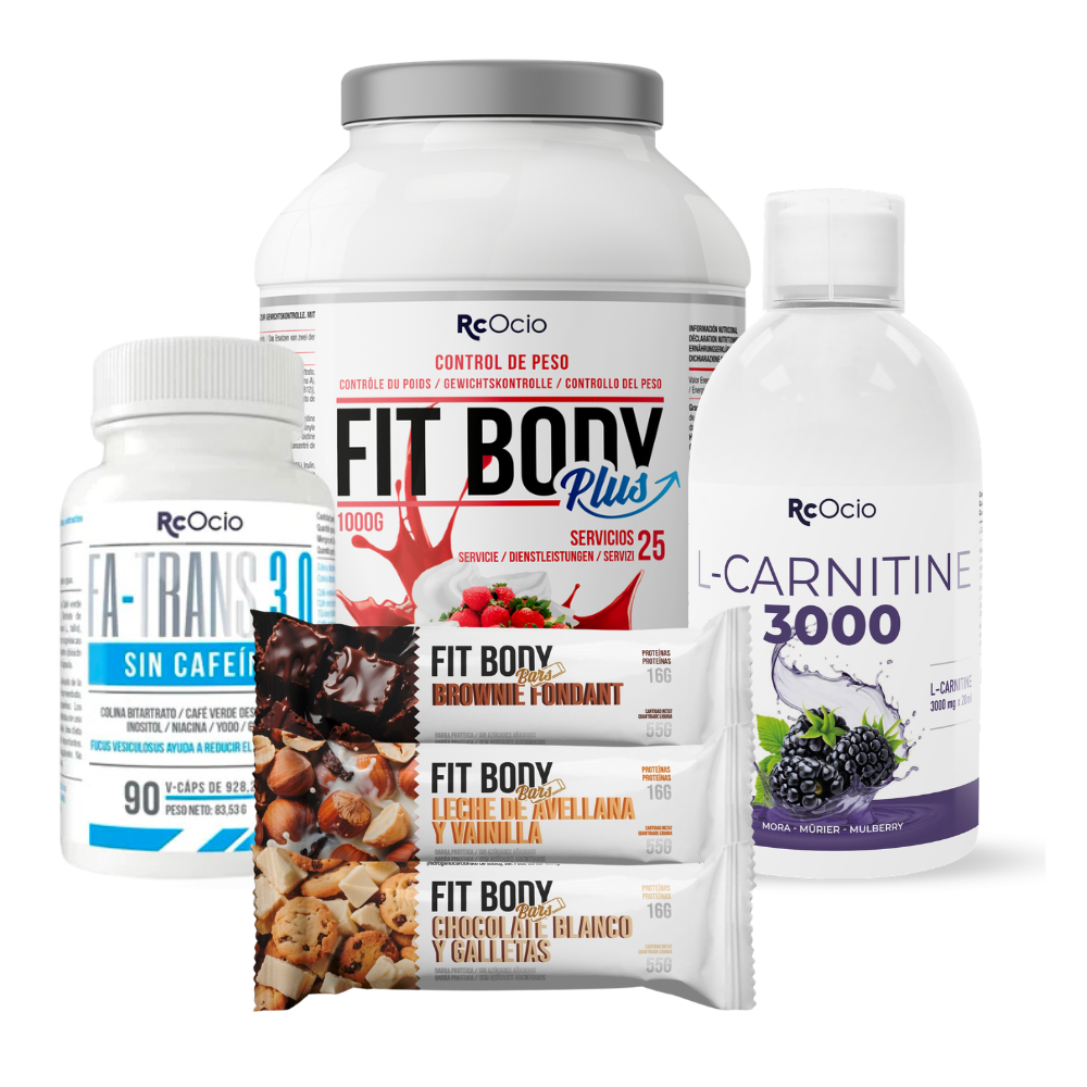 PACK Completo Adelgazamiento con 3 barritas FitBody Bars