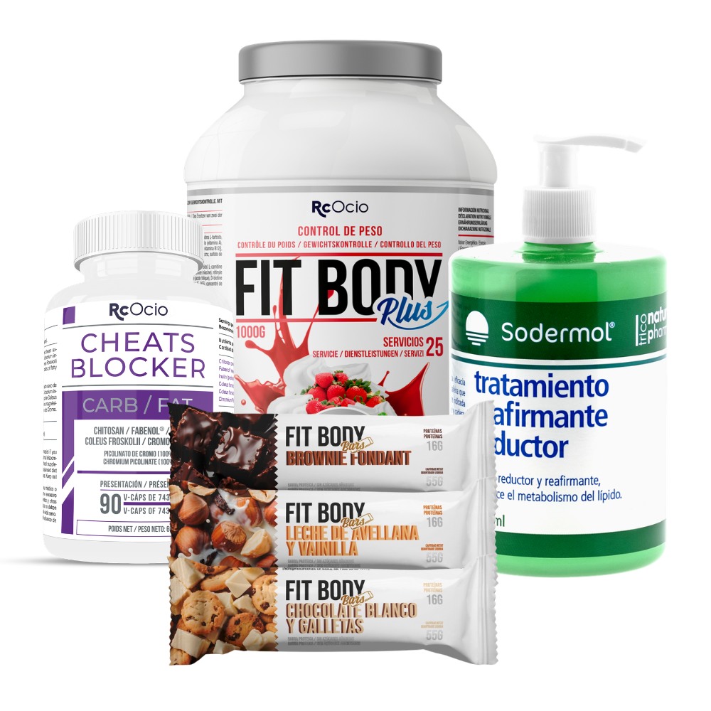 PACK Completo Adelgazamiento con 3 barritas FitBody Bars