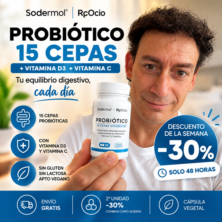 🔥 DESCUENTO DE LA SEMANA | PROBIÓTICO 15 CEPAS + VITAMINAS