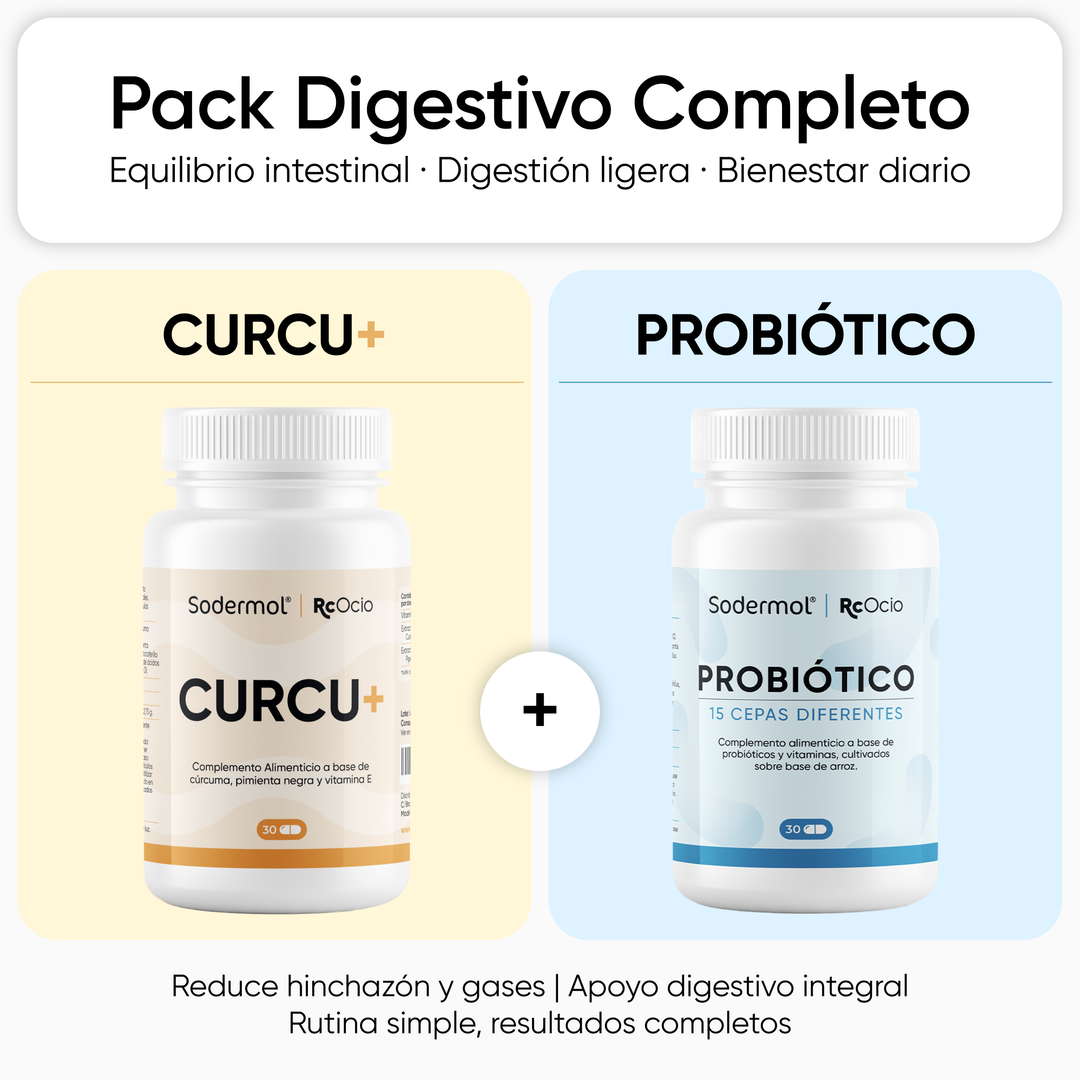 Pack antiinflamatorio digestivo: Curcu+  + Probiótico
