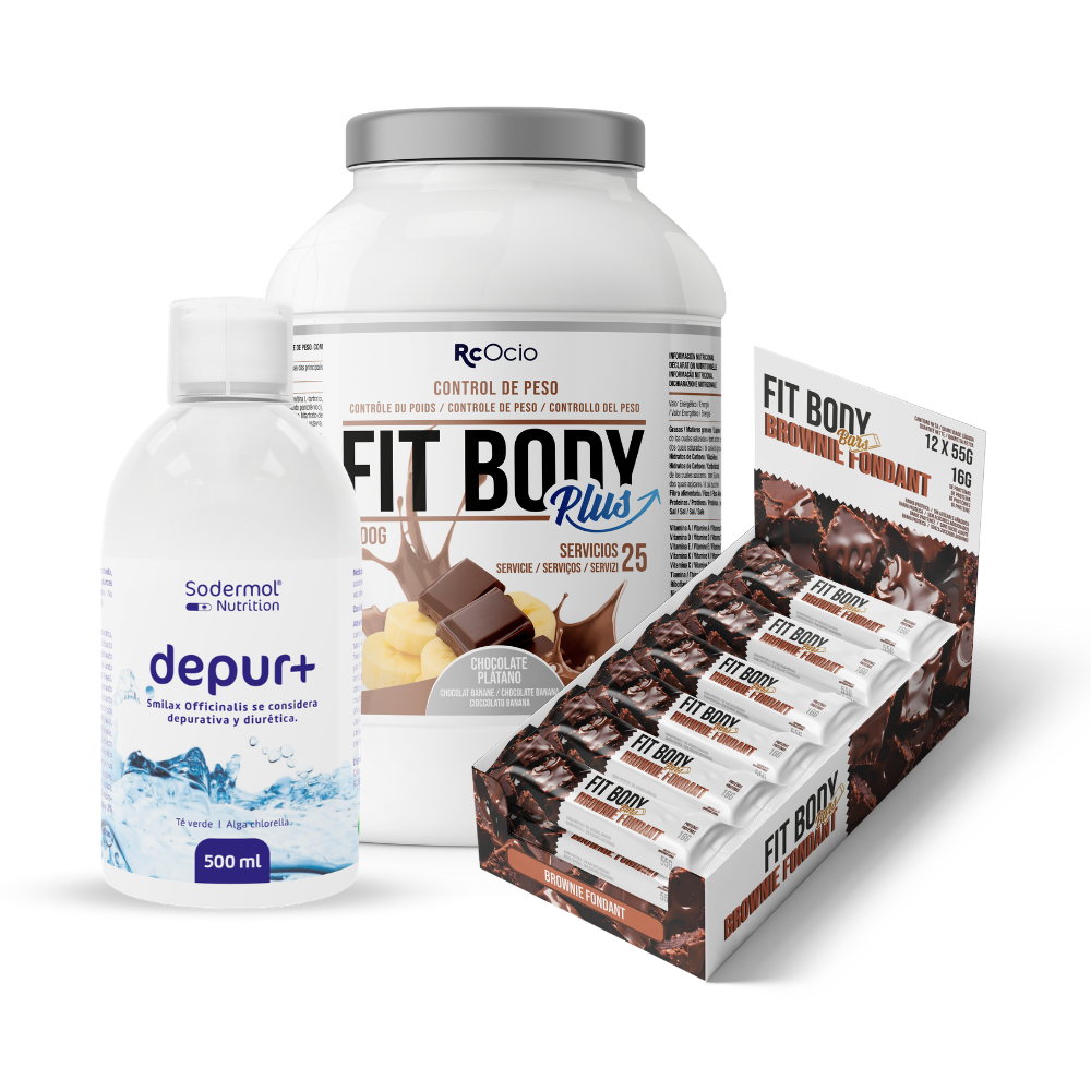 Pack FITBODY con caja de 12 barritas