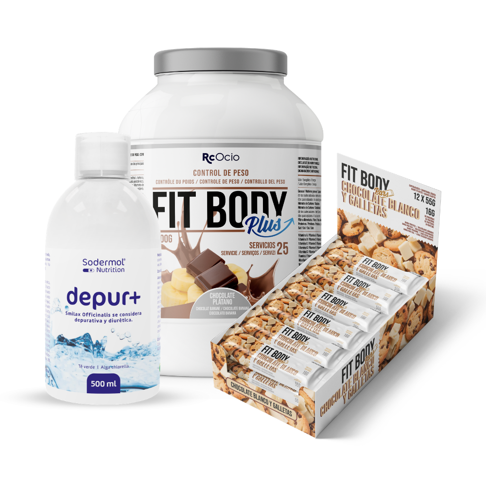 Pack FITBODY con caja de 12 barritas