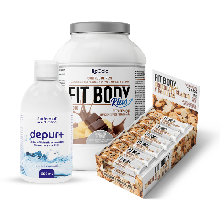 Pack FITBODY con caja de 12 barritas