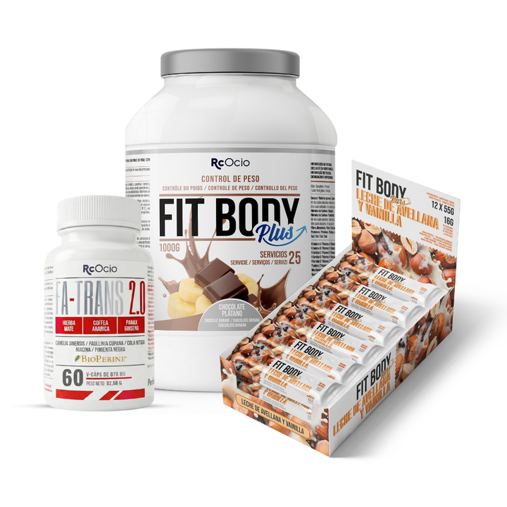 Pack FITBODY con caja de 12 barritas