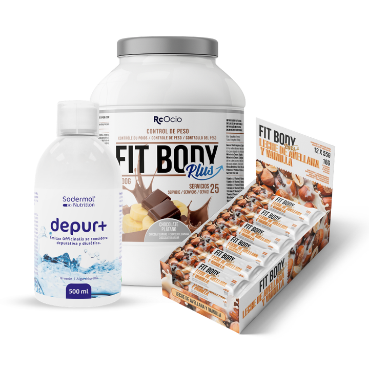 Pack FITBODY con caja de 12 barritas