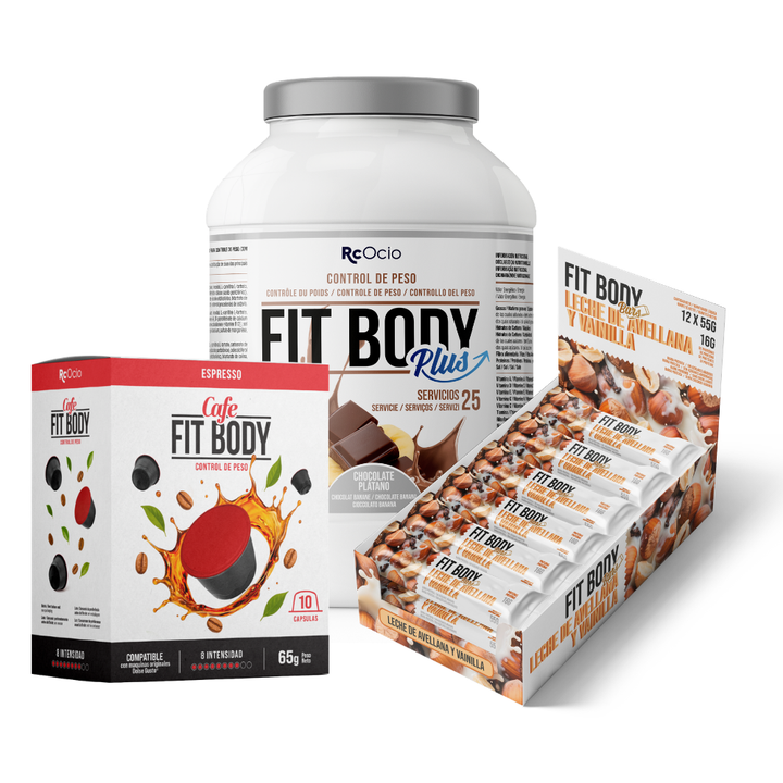 Pack FITBODY con caja de 12 barritas