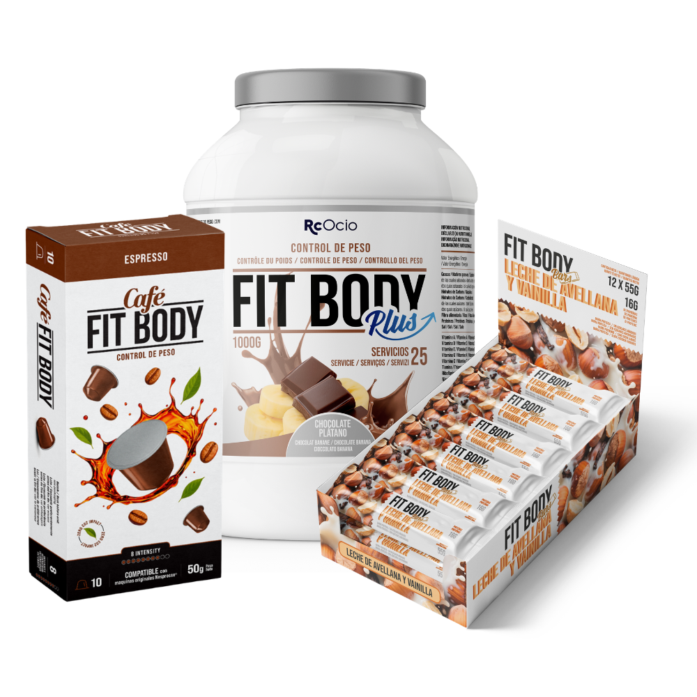 Pack FITBODY con caja de 12 barritas