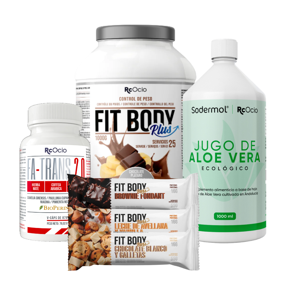PACK Completo Adelgazamiento con 3 barritas FitBody Bars