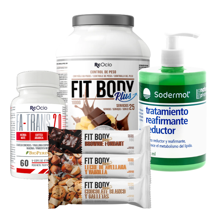 PACK Completo Adelgazamiento con 3 barritas FitBody Bars