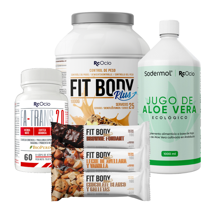 PACK Completo Adelgazamiento con 3 barritas FitBody Bars