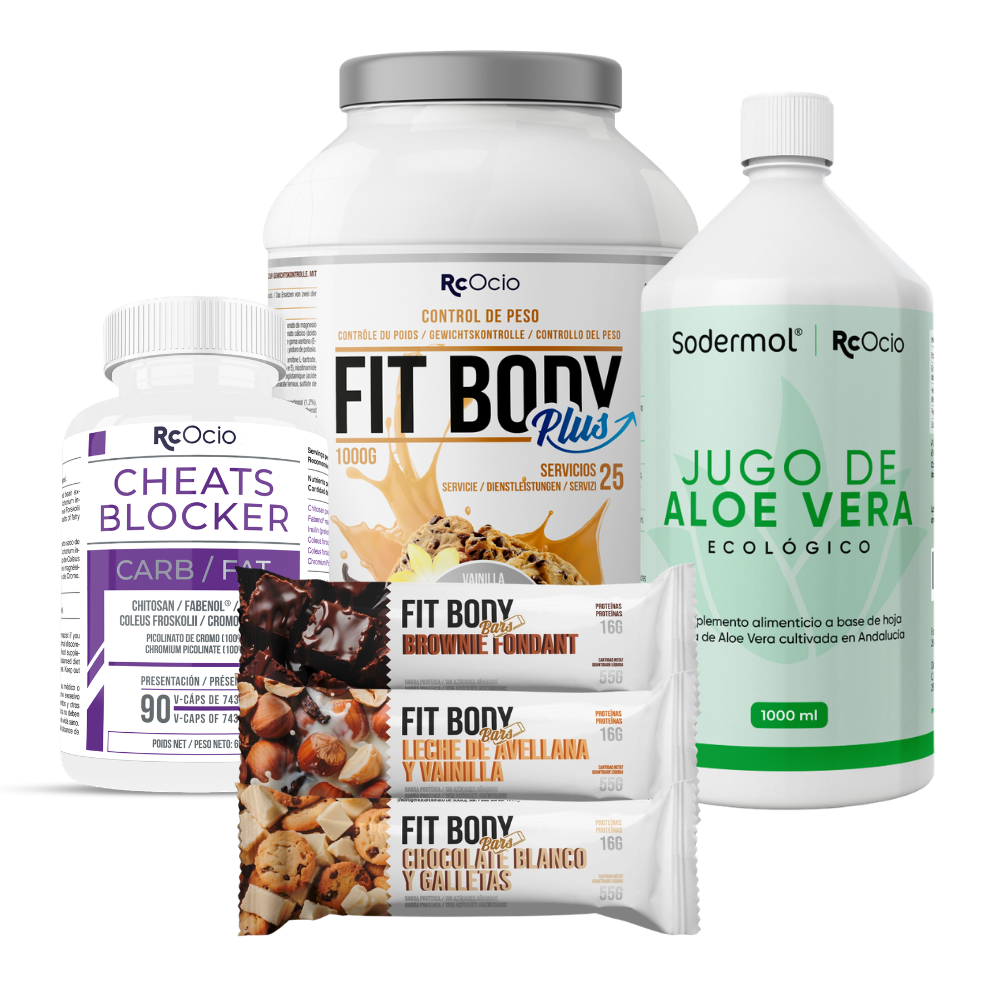 PACK Completo Adelgazamiento con 3 barritas FitBody Bars