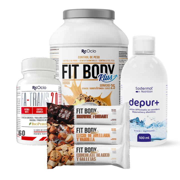 PACK Completo Adelgazamiento con 3 barritas FitBody Bars