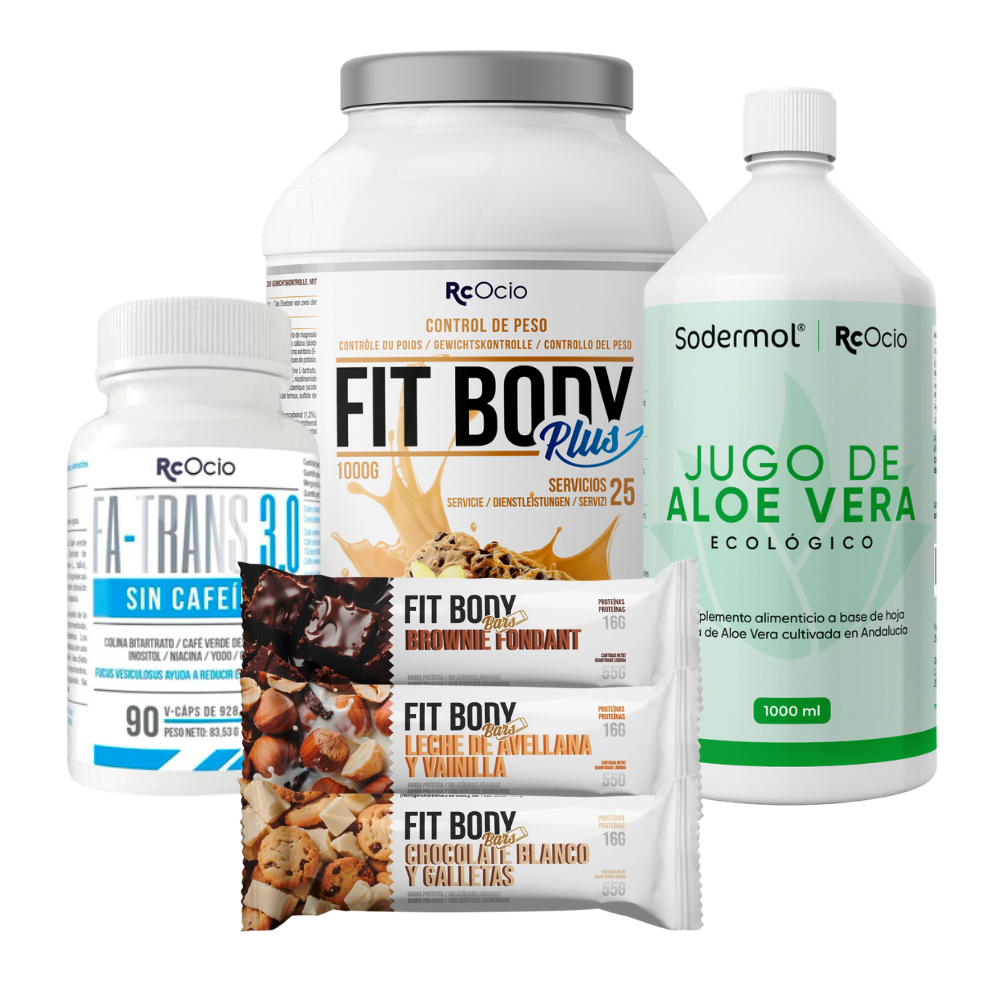 PACK Completo Adelgazamiento con 3 barritas FitBody Bars