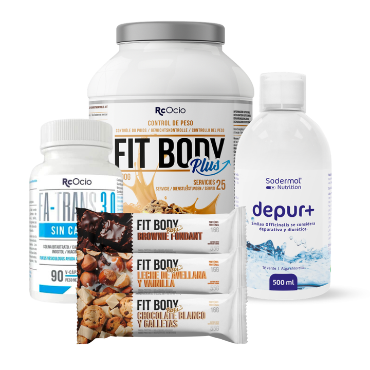 PACK Completo Adelgazamiento con 3 barritas FitBody Bars