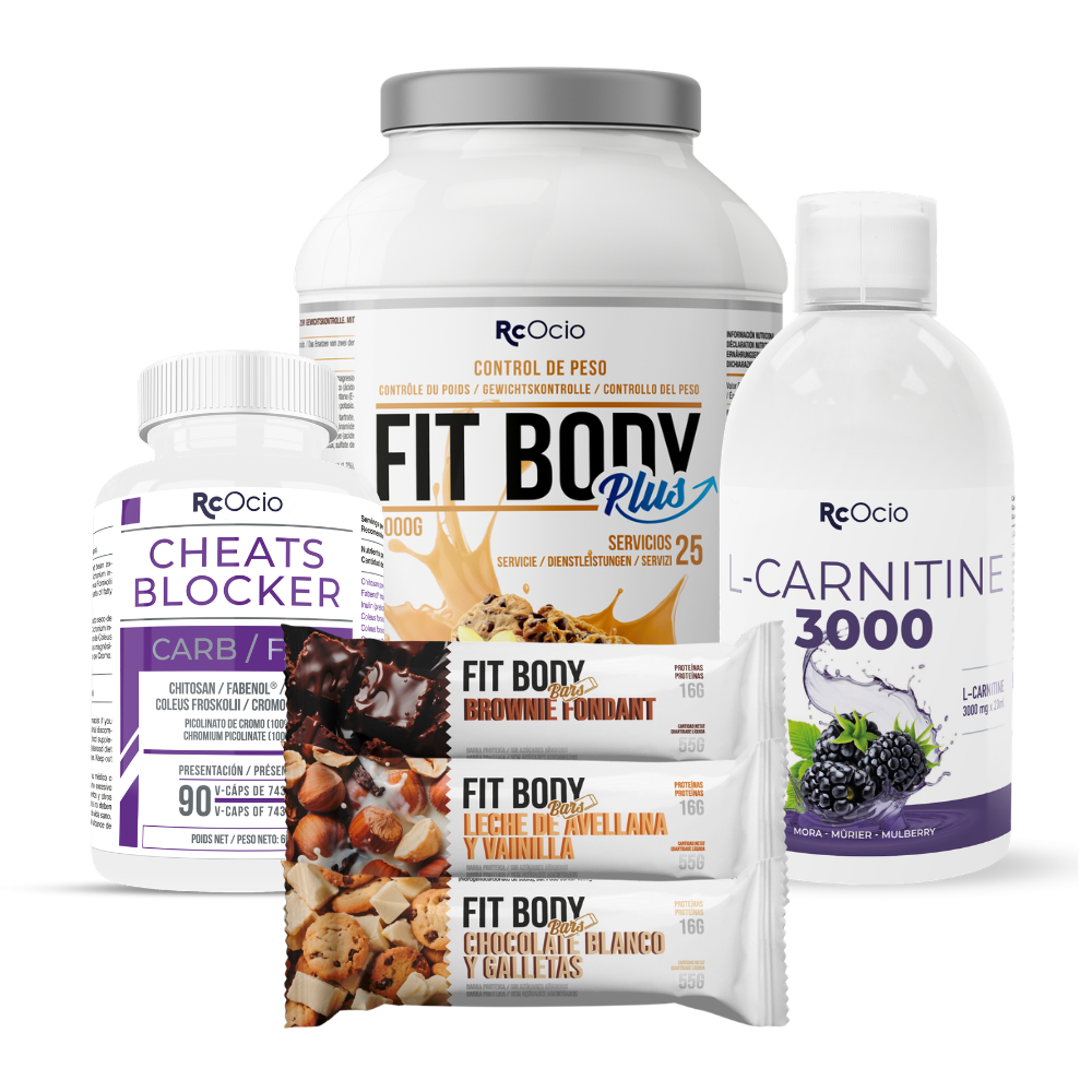 PACK Completo Adelgazamiento con 3 barritas FitBody Bars