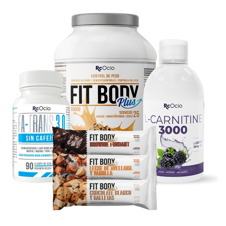 PACK Completo Adelgazamiento con 3 barritas FitBody Bars