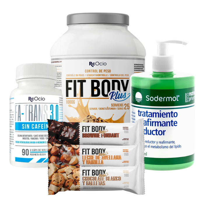 PACK Completo Adelgazamiento con 3 barritas FitBody Bars