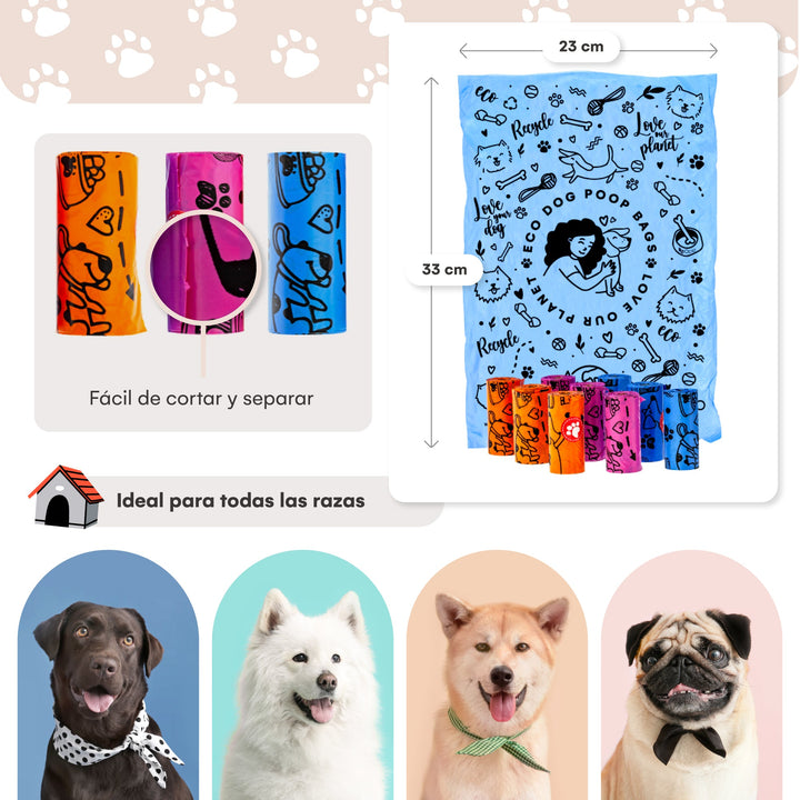 Bolsas caca perro Compostable y EcoFriendly