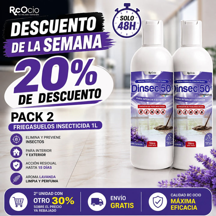 🔥 DESCUENTO DE LA SEMANA – PACK 2 DINSEC 50º FRIEGASUELOS INSECTICIDA