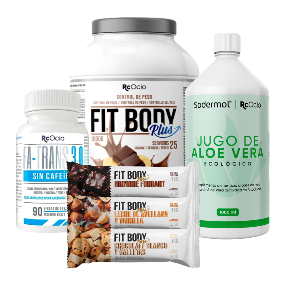 PACK Completo Adelgazamiento con 3 barritas FitBody Bars