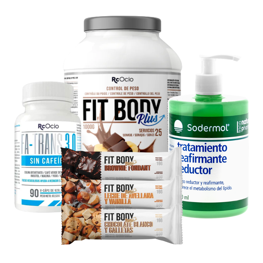 PACK Completo Adelgazamiento con 3 barritas FitBody Bars