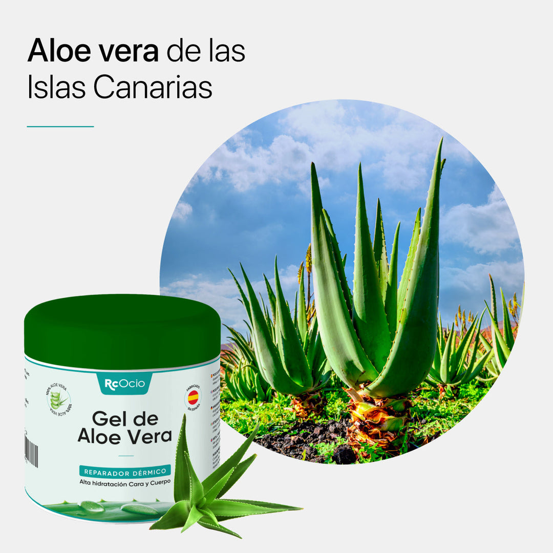 Gel Aloe vera 100% de Canarias crema hidratante natural 500 ml