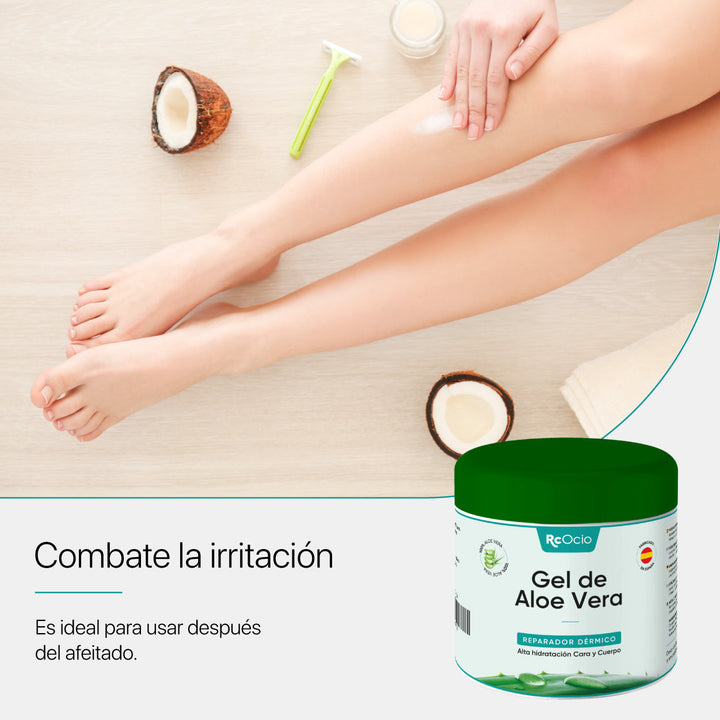 Gel Aloe vera 100% de Canarias crema hidratante natural 500 ml